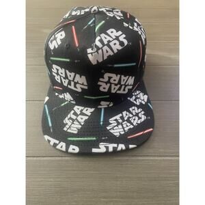 Star Wars Hat Cap Strapback Adjustable Black All Over Print